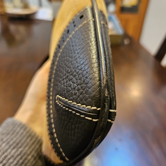 Dooney & Bourke Vtg Two Tone Nubuck Baguette - Picture 13 of 16